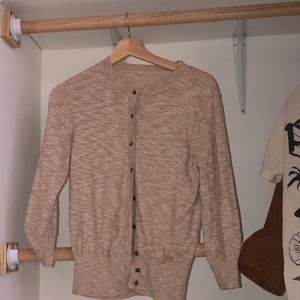 Beige Buttun Up Sweater/ Jacket
